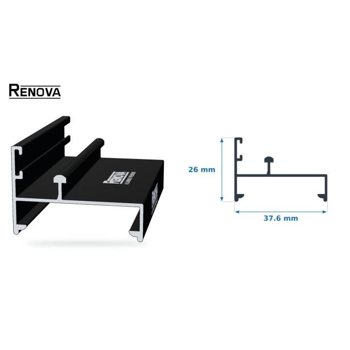 Riel 1 ½" para ventana corrediza - Renova Nacional
