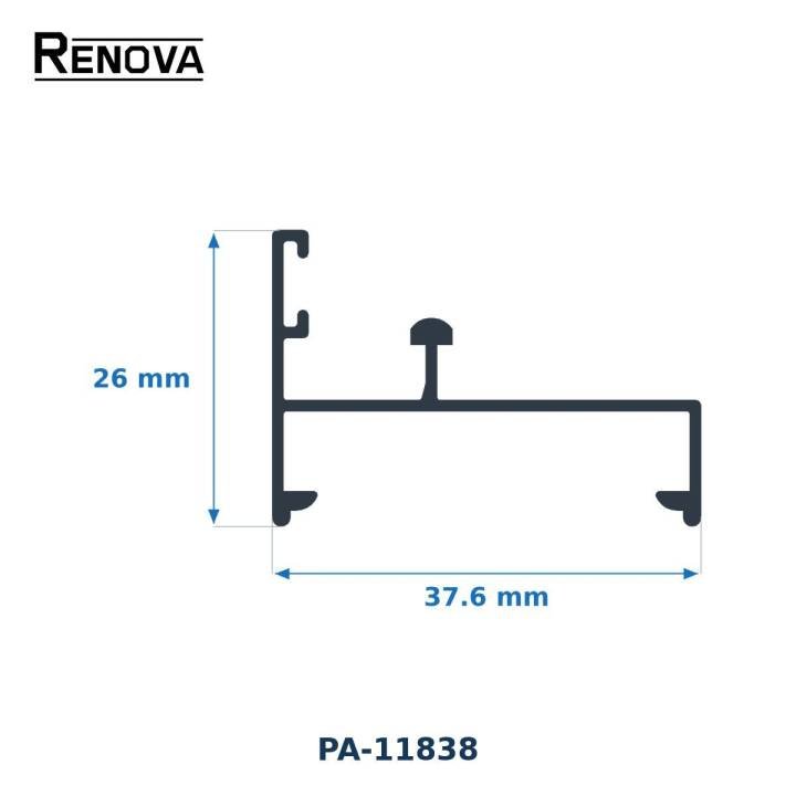 Riel 1 ½" para ventana corrediza - Renova Nacional