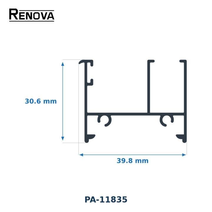 Jamba 1 1/2" para ventana corrediza - Renova Nacional