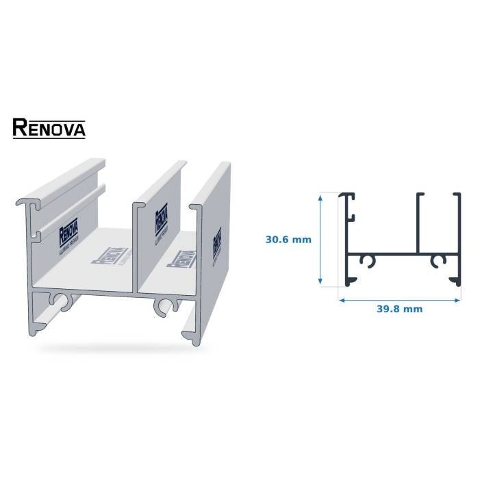 Jamba 1 1/2" para ventana corrediza - Renova Nacional