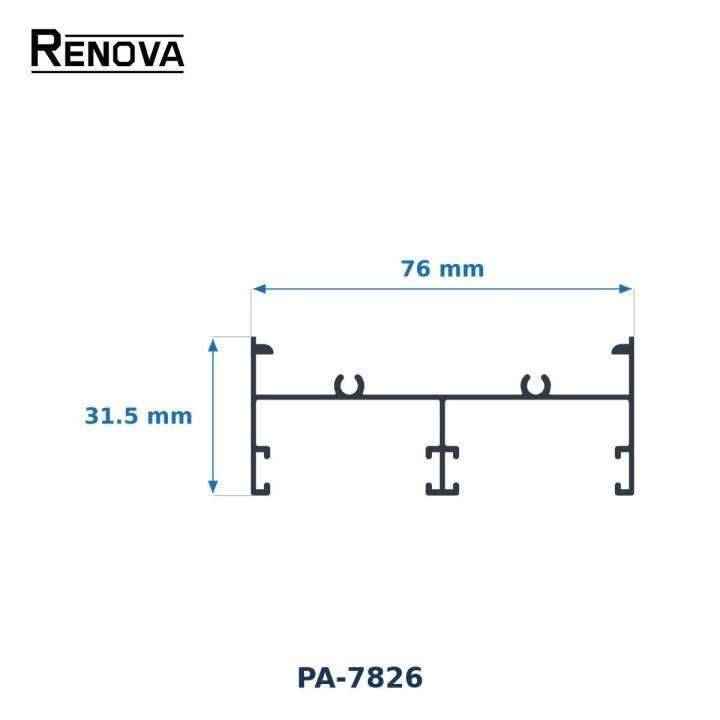 JAMBA CABEZAL 3” - Puerta y Ventana Corrediza 3" - Renova Nacional