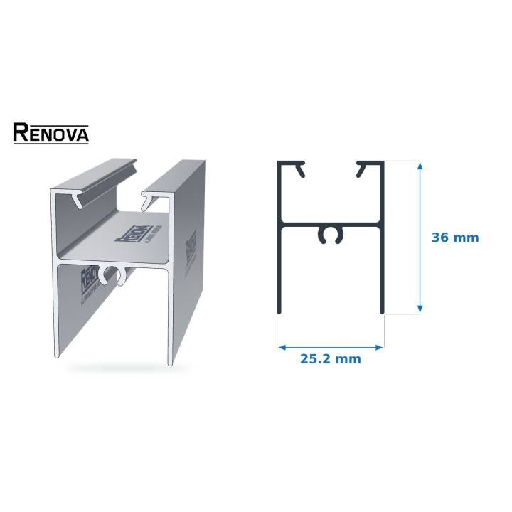 CABEZAL VENTANA 3” - Puerta y Ventana Corrediza 3" - Renova Nacional