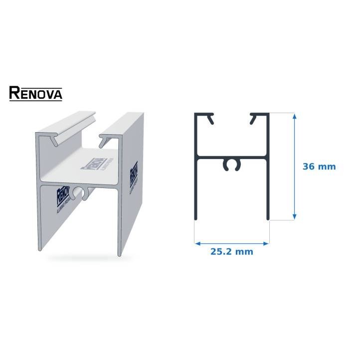 CABEZAL VENTANA 3” - Puerta y Ventana Corrediza 3" - Renova Nacional