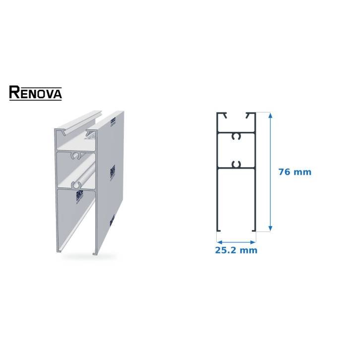 ZOCLO PUERTA 3” - Puerta y Ventana Corrediza 3" - Renova Nacional