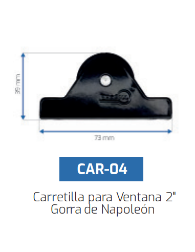 Carretilla para Ventana 2" Gorra de Napoleón