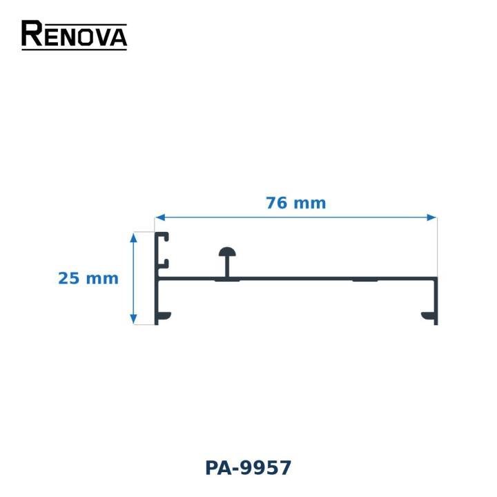 RIEL 3” - Puerta y Ventana Corrediza 3" - Renova Nacional