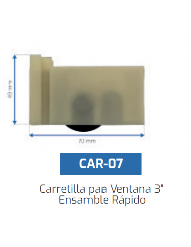 Carretilla para Ventana 3" Ensamble Rápido