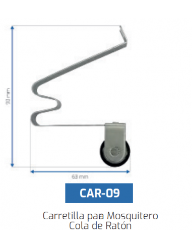 Carretilla para Mosquitero Cola de Ratón