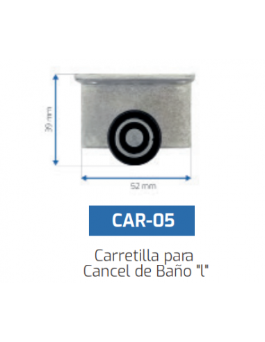 Carretilla para Cancel de Baño "l"