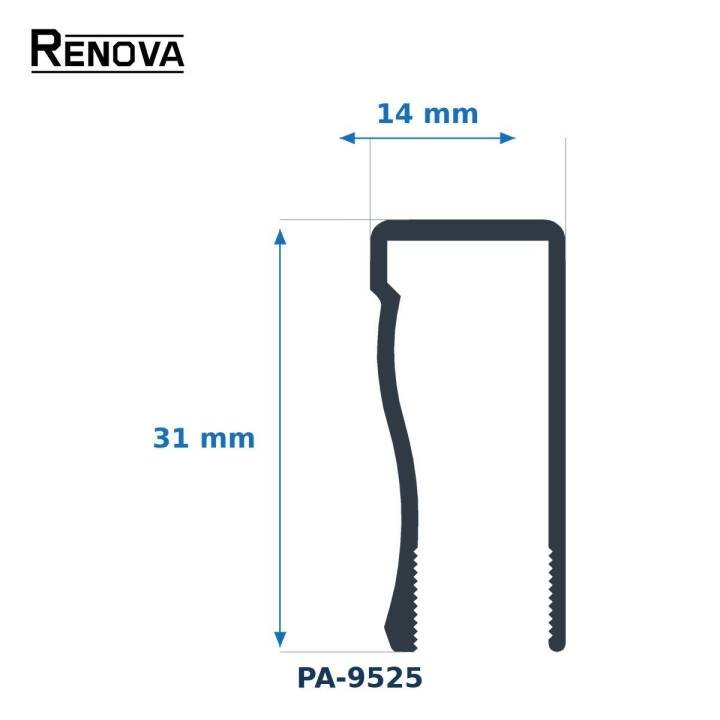 MARCO 1 1/4" - Perfiles para Cancel de Baño - Renova Nacional