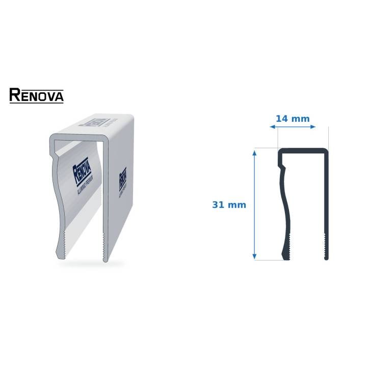 MARCO 1 1/4" - Perfiles para Cancel de Baño - Renova Nacional