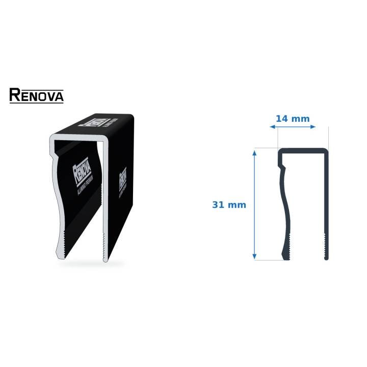 MARCO 1 1/4" - Perfiles para Cancel de Baño - Renova Nacional