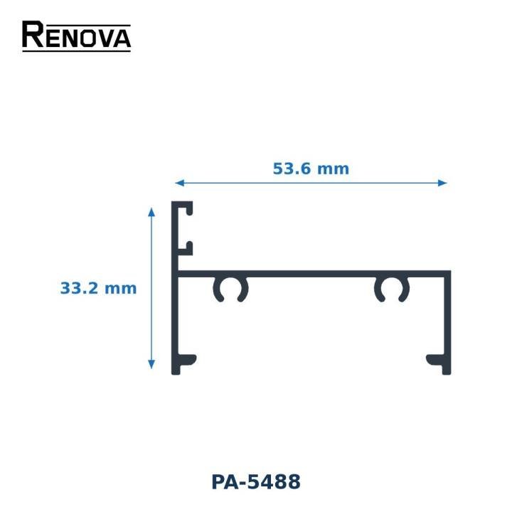 batiente de 2 con venas (2 pulgadas) para puerta pesada - Renova Nacional
