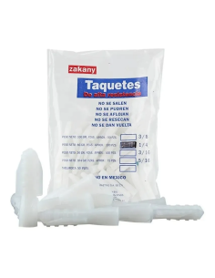 Taquete Plástico Blanco 1/4...