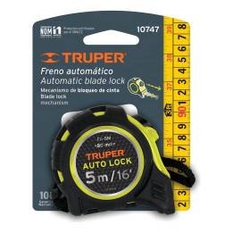 Flexómetro Auto Lock 5 m TRUPER Contra Impactos
